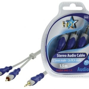 3.5 mm stereo uros - 2x RCA uros johto 1.50 m