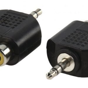 3.5mm uros - 2x RCA naaras adapteri