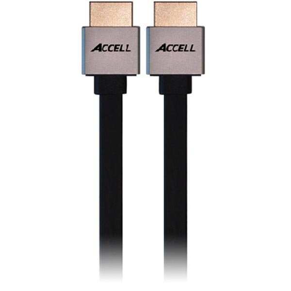 ACCELL ProULTRA Thin Flat HDMI-kabel 1.4 ha-ha 4K 3D 2m musta