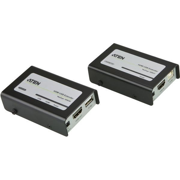 ATEN HDMI ja USB-jatke Ethernet-kaapeliin 3D 60m HDCP musta