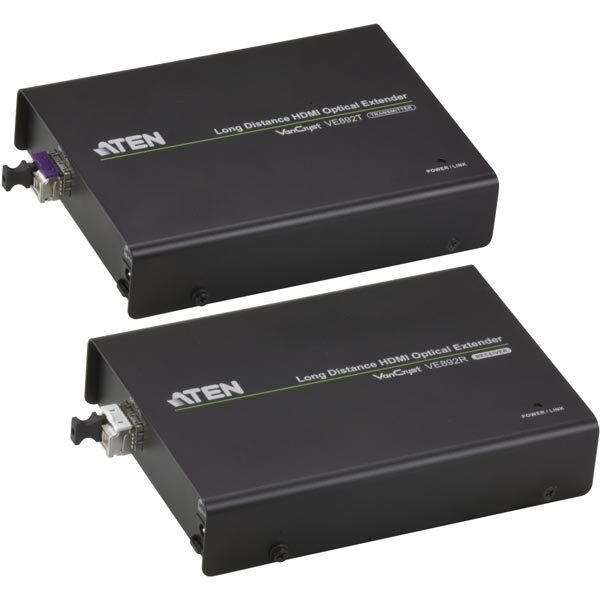 ATEN HDMI-jatke 20km 19-pin na RS-232 LC Simplex musta