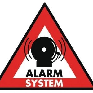 Alarm system -tarra 123 x 148 mm