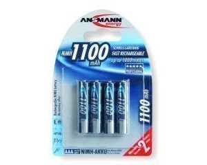 Ansmann ladattavia AAA 1100mah paristoja