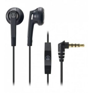 Audio-Technica ATH-C505i Earbuds with Mic3 for iPhone Black