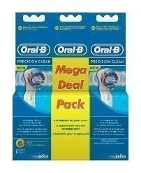 BRAUN VAIHTOHARJA ORAL-B - PRECISION CLEAN 6 MEGA PACK! Paketissa 6 harjaa! KAMPANJA PAKETTI! (3x2kpl)