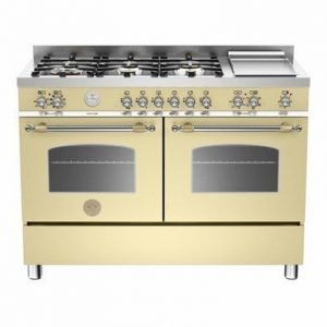 Bertazzoni Heritage Kaasuliesi 120 cm + Sähköinen Tepanyaki Beige