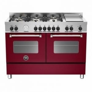 Bertazzoni Master Kaasuliesi 120 cm + Sähköinen Tepanyaki Viininpunainen