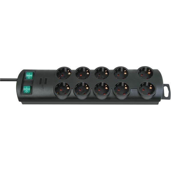 Brennenstuhl 2x5 way extension socket Black