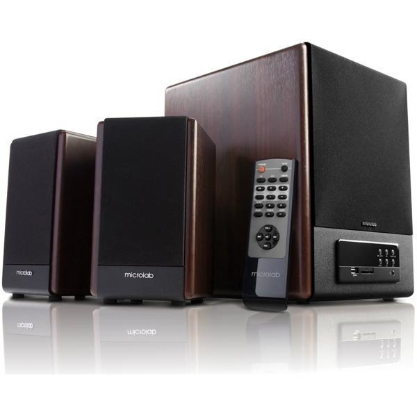 C 530U 2.1 kaiutinjärj. MDF kaukosääd 64W RMS USB/SDHC tum.rusk.