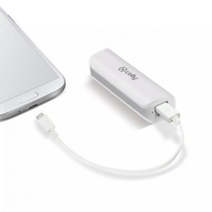 Celly Powerbank 2600mah 1a Valkoinen Vit