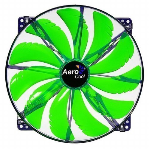 Cooling-Fan Aerocool Silent Master Green LED 200mm