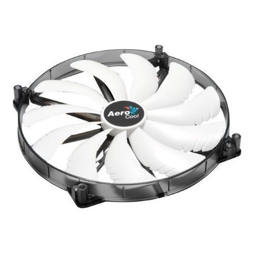 Cooling-Fan Aerocool Silent Master White LED 200mm