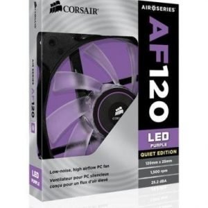 Cooling-Fan Corsair AF120 Quiet Edition Purple LED Fan Single Pack