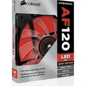 Cooling-Fan Corsair AF120 Quiet Edition Red LED Fan Single Pack