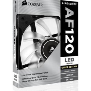 Cooling-Fan Corsair AF120 Quiet Edition White LED Fan Single Pack