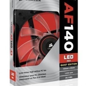 Cooling-Fan Corsair AF140 Quiet Edition Red LED Fan Single Pack