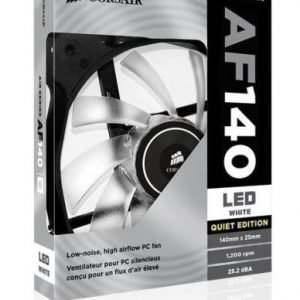 Cooling-Fan Corsair AF140 Quiet Edition White LED Fan Single Pack