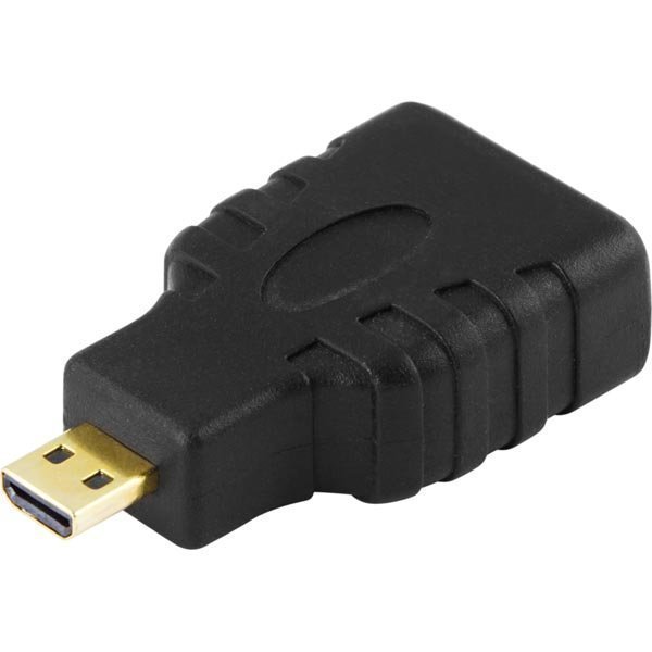 DELTACO HDMI High Speed with Ethernet adapter Micro HDMI ur - HDMI na