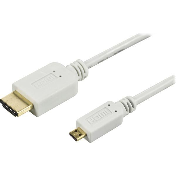 DELTACO HDMI-kaapeli 1.4+E 19-pin u-Micro 19-pin u 1080p 2m