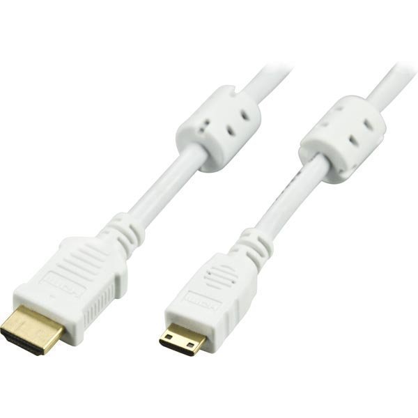 DELTACO HDMI-kaapeli v1.4+Ethernet 19-pin u-Mini u 1080p valk 1m