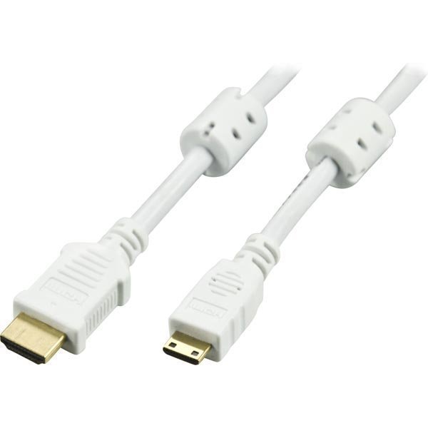 DELTACO HDMI-kaapeli v1.4+Ethernet 19-pin u-Mini u 1080p valk 2m