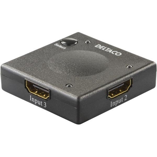 DELTACO HDMI-kytkin automaattinen3 > 1 1080p 3D musta