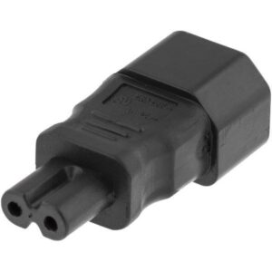 DELTACO Virtasovitin IEC 60320 C14 - IEC 60320 C5 250V/2 5A musta