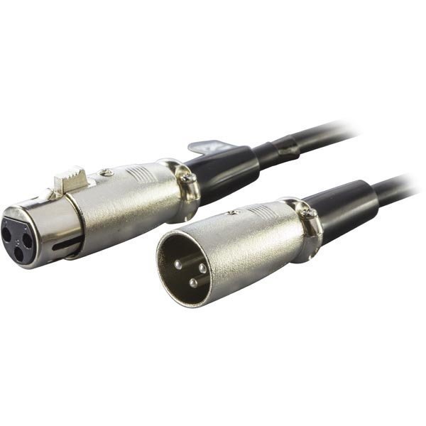 DELTACO XLR cable 3pin male to 3pin female 1m black