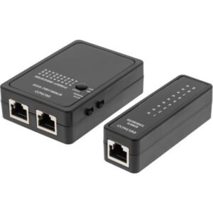 DELTACO kaapelintestaaja RJ45/RJ12 & BNC 2 osainen musta