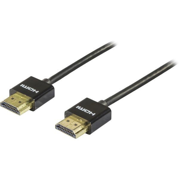 DELTACO ohut HDMI-kaapeli 0 5m musta