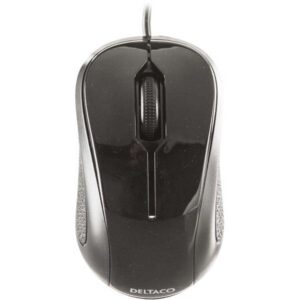 DELTACO optinen minihiiri 2 painiketta+rulla USB musta