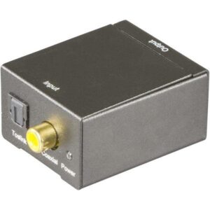 DELTACO äänen muunnin digitaalisesta analogiseen 2xRCA S/PDIF musta
