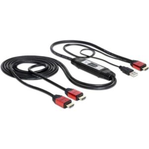 DeLOCK High Speed HDMI Jakaja-kaapeli 1sis-2ulos usb 2m HDCP must