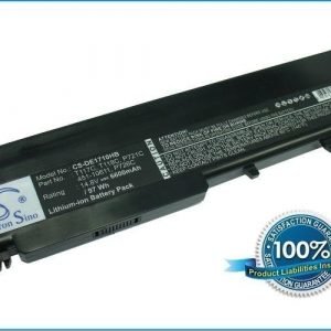 Dell Vostro 1710 Vostro 1720 akku 6600 mAh - Musta