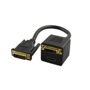 Diverse Adapter DVI Dual Link 1xDVI-D ha -> 1xDVI-D ho & 1xHDMI ho