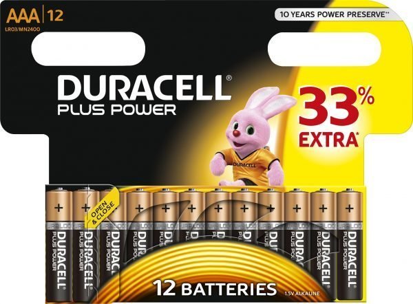 Duracell Plus Power Aaa Paristo 12 Kpl / Pkt