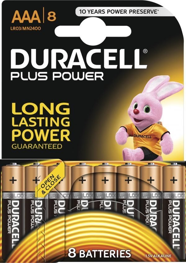 Duracell Plus Power Aaa Paristo 8 Kpl