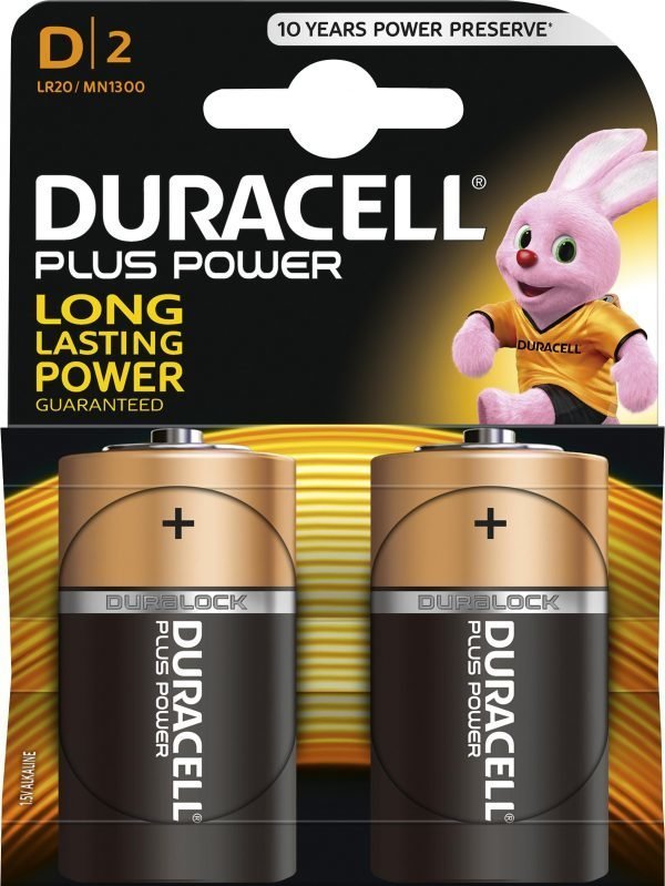 Duracell Plus Power D Paristo 2 Kpl / Pkt