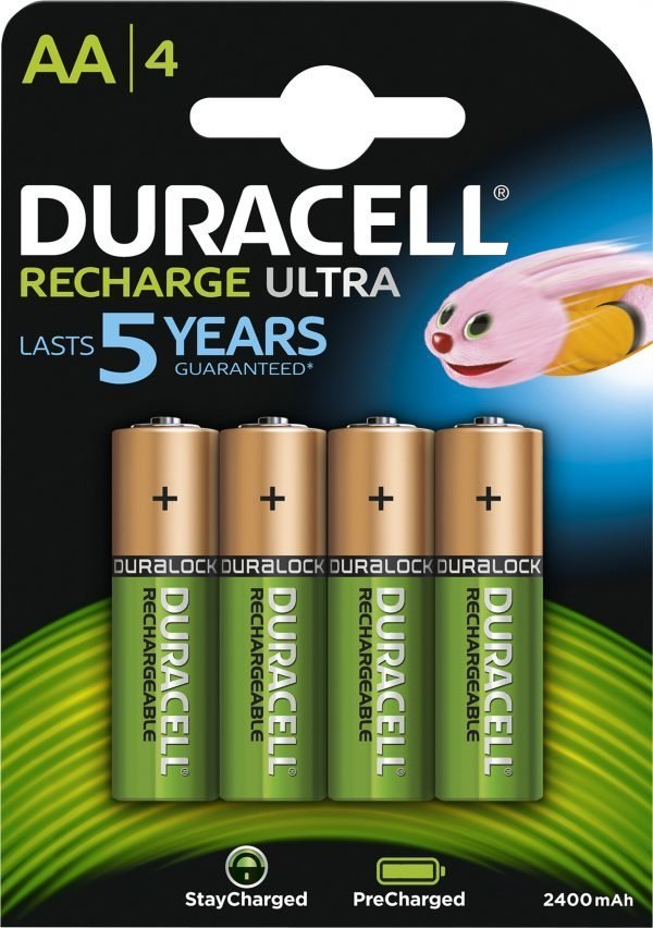 Duracell Staycharged 2400 Mah Aa Ladattava Paristo 4 Kpl / Pkt