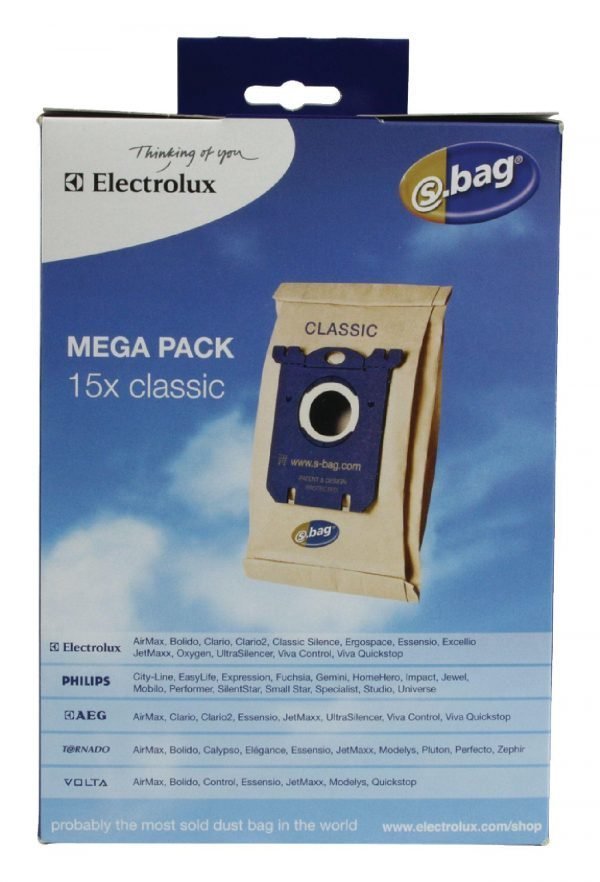 Electrolux E200m S-Bag Megabag Pölypussi 15 Kpl / Pkt