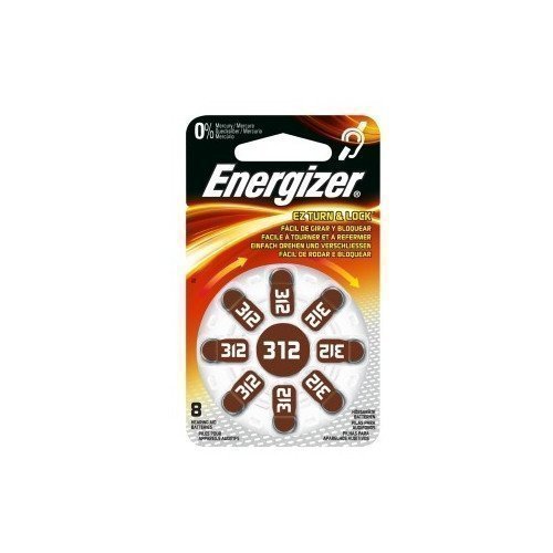 Energizer Cell Zinc Air 312 Hearing 8-pack