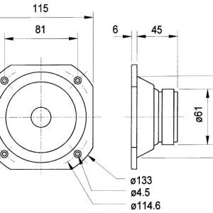 FRS10WP suolaveden kestävä koko alue 10 cm 4 Ohm valkoinen