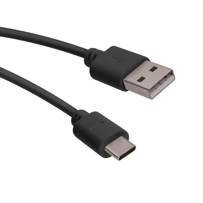 Forever Tyyppi-C USB Tyyppi-A USB kaapeli 1m musta