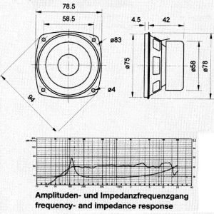 Full-Range Driver 8 cm (3.3) 8 Ohm"