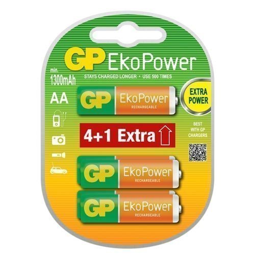 GP NIMH AA EkoPower 4+1-pack