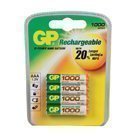 GP NIMH RECHARGEABLE AAA MICRO PENLITE (1000 SERIES) BLISTER OF 4