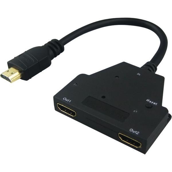 HDMI-jakaja High Speed 1 yksiköstä kahteen 20m 3D HDCP musta