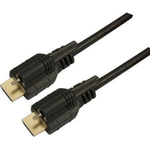 HDMI-kaapeli jossa on ruuvilukko 2m musta