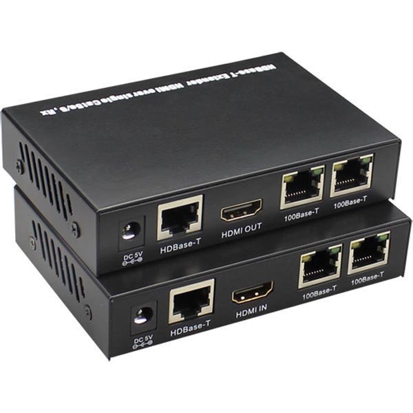 HDMI-välimatkanjatkaja verkkokaapelissa HDBaseT 3D HDCP 100m