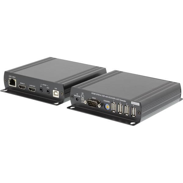 HDMI/USB/RS232-jatke Cat5e kaapeliin HDMI 150m IR RS232 musta